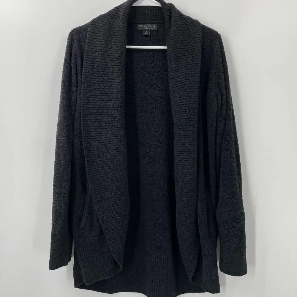 Barefoot Dreams Women's Circle‎ Knit Cardigan Sweater, Open Front, Sz. S Cozy